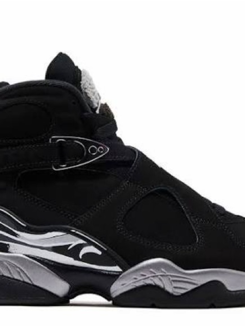 Jordan Black and Silver High-Top Sneakers